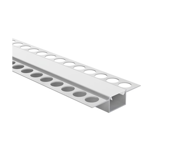 LED Trockenbauprofil Trimless400 – 60 × 15 mm, mit opaler Klick-Abdeckung | Trimless-Optik ohne sichtbare Profilkante