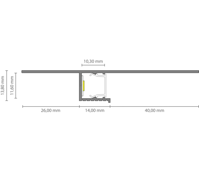 LED Trockenbauprofil Weiß 2m 80x13,80mm T4 für LED Streifen – Aluminium LED-Einbauprofil für Gipskarton, präzise Kanten, optimale Lichtstreuung, ideal für LED-Streifen, Montagezubehör inklusive