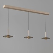 Pendelleuchte Madison 3-Lichter– modernes Design, dimmbar, höhenverstellbar, erhältlich in Champagne/Kaffee und Schwarz/Smoke