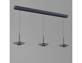 Pendelleuchte Madison 3-Lichter – dimmbar, höhenverstellbar, Champagne/Kaffee oder Schwarz/Smoke