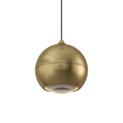 LED Pendelleuchte Miami – moderne dimmbare LED-Hängeleuchte, höhenverstellbar von 21 bis 200 cm, in Bronze gebürstet, Champagne, Warm Gold, Weiß und Schwarz