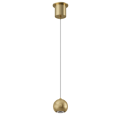 LED Pendelleuchte Miami – moderne dimmbare LED-Hängeleuchte, höhenverstellbar von 21 bis 200 cm, in Bronze gebürstet, Champagne, Warm Gold, Weiß und Schwarz