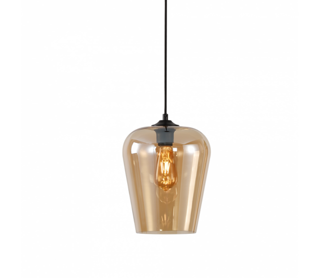 LED Pendelleuchte „Tombo 23“ – Dimmbar, E27-Fassung, Höhenverstellbar, in Amber, Grau und Titan