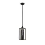 LED Pendelleuchte Botany – Dimmbar, Höhenverstellbar, E27-Fassung, Aluminium & Glas, in Amber, Grau und Titan