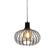 LED Pendelleuchte „Lauren“ – Dimmbar, E27-Fassung, Höhenverstellbar, Aus Stahl, Schwarz