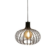 LED Pendelleuchte „Lauren“ – Dimmbar, E27-Fassung, Höhenverstellbar, Aus Stahl, Schwarz