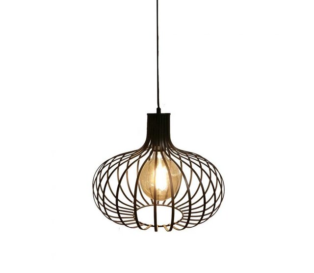 LED Pendelleuchte „Lauren“ – Dimmbar, E27-Fassung, Höhenverstellbar, Aus Stahl, Schwarz