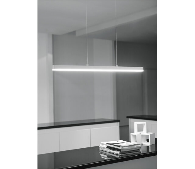 LED Pendelleuchte „Kondora“ – Integrierte LED, Dimmbar, 150 cm, Höhenverstellbar, in Aluminium oder Schwarz