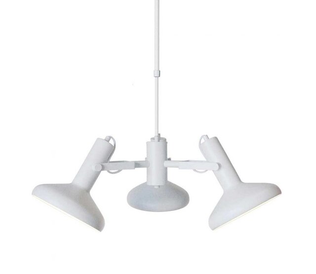 LED Pendelleuchte „Vectro“ – 3-flammig, dimmbar, höhenverstellbar, mit E27-Fassung, Weiß oder Schwarz
