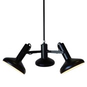 LED Pendelleuchte „Vectro“ – 3-flammig, dimmbar, höhenverstellbar, mit E27-Fassung, Weiß oder Schwarz