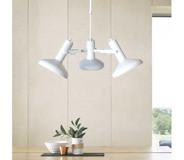 LED Pendelleuchte „Vectro“ – 3-flammig, dimmbar, höhenverstellbar, mit E27-Fassung, Weiß oder Schwarz