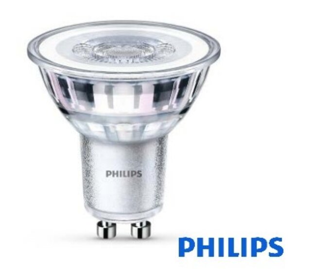 Philips GU10 LED Spot in Silber – 4,6W, 2700K warmweiß, 355 Lumen, nicht dimmbar