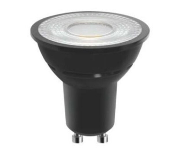 GU10 LED Spot Schwarz – Dimmbar, 7W, 2700K, 730lm, CRI 80, Energieklasse E