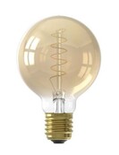 E27 LED G80 Gold, 3,8 W, 2100 K, dimmbar