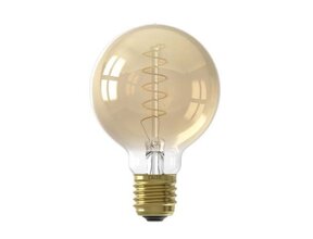 E27 LED G80 Gold, 3,8 W, 2100 K, dimmbar