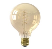 E27 LED G95 Gold, 3,8 W, 2100 K, dimmbar