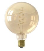 E27 LED G125 Gold, 3,8 W, 2100 K, dimmbar