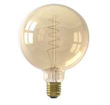 E27 LED G125 Gold, 3,8 W, 2100 K, dimmbar
