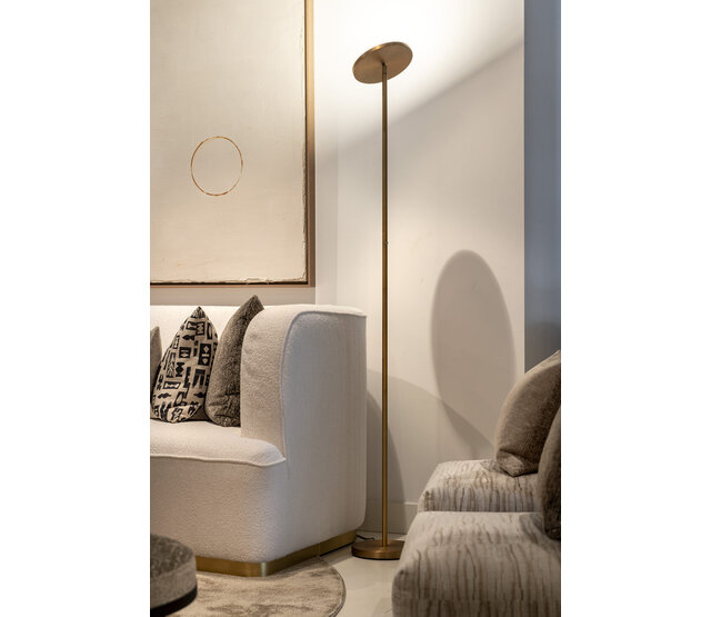 LED Stehleuchte Uplighter Novara in Bronzefinish, integrierte LED 18W, 1930lm, dimmbar, 2700K, CRI80, IP20, Klasse II, Aluminium, 24×24×180cm