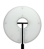 LED Stehleuchte & Leseleuchte Riva in Schwarz, integrierte LED 30W + 6W, dimmbar, 2200K–3500K, 3140lm, CRI80, IP20, Klasse II, Aluminium, 35×35×180cm