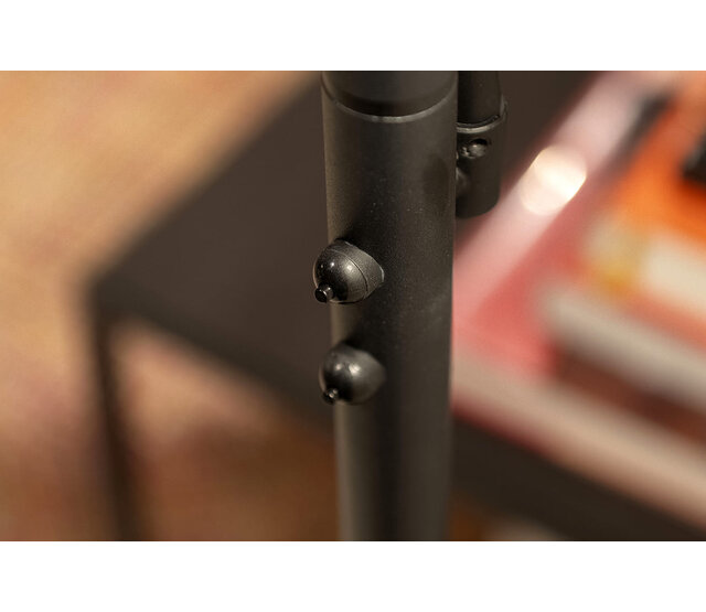 LED Stehleuchte & Leseleuchte Riva in Schwarz, integrierte LED 30W + 6W, dimmbar, 2200K–3500K, 3140lm, CRI80, IP20, Klasse II, Aluminium, 35×35×180cm