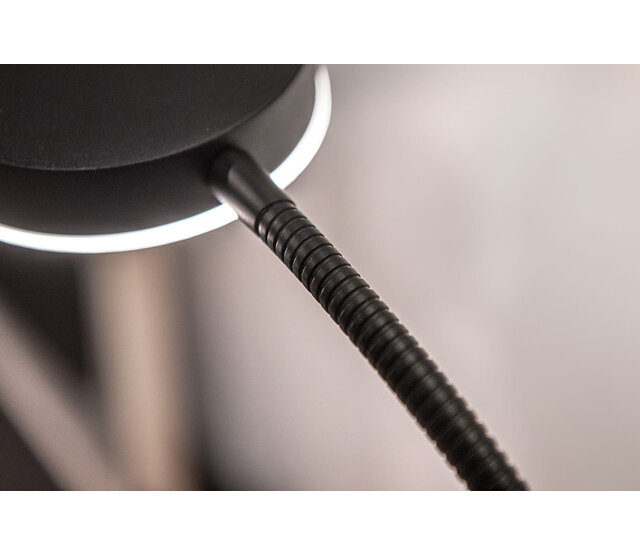 RIVA LED-Deckenfluter mit Leselampe, Schwarz, 30 W + 6 W
