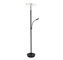 RIVA LED-Deckenfluter mit Leselampe, Schwarz, 30 W + 6 W
