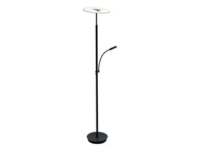 RIVA LED-Deckenfluter mit Leselampe, Schwarz, 30 W + 6 W