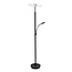 Artdelight RIVA LED-Deckenfluter mit Leselampe, Schwarz, 30 W + 6 W