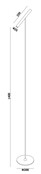 KANSAS LED-Stehleuchte 6 W, 2700 K, mit Touch-Dimmer