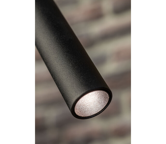 LED Stehleuchte Kansas, integrierte LED 6W, dimmbar, 2700K, 720lm, CRI90, IP20, Klasse I, Aluminium, 25×20×140cm – erhältlich in Schwarz, Schwarz/Bronze, Schwarz/Champagne und Schwarz/Warm Gold