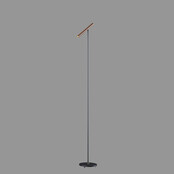 LED Stehleuchte Kansas, integrierte LED 6W, dimmbar, 2700K, 720lm, CRI90, IP20, Klasse I, Aluminium, 25×20×140cm – erhältlich in Schwarz, Schwarz/Bronze, Schwarz/Champagne und Schwarz/Warm Gold