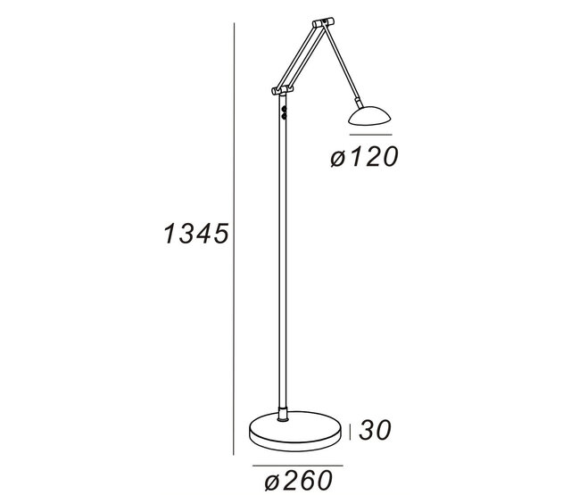 PALERMO LED-Stehleuchte 10 W, 2200–3000 K, dimmbar