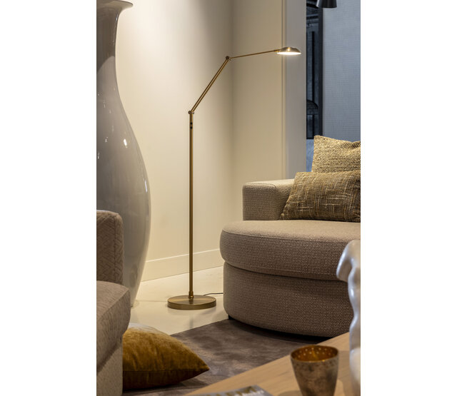 LED Stehleuchte Palermo, dim-to-warm (2200K–3000K), integrierte LED 10W, 1180lm, dimmbar, CRI80, IP20, Klasse II, Aluminium, 26×26×134,5cm – erhältlich in Antikbronze, Bronze und Schwarz