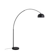 LED Bogenlampe Bogota, E27-Fassung, dimmbar, max. 60W, höhen- und breitenverstellbar, mit schwarzem Marmorfuß, Stahl, 220×45×250cm – Ausführung Schwarz