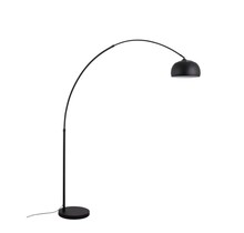 LED Bogenlampe Bogota, E27-Fassung, dimmbar, max. 60W, höhen- und breitenverstellbar, mit schwarzem Marmorfuß, Stahl, 220×45×250cm – Ausführung Schwarz