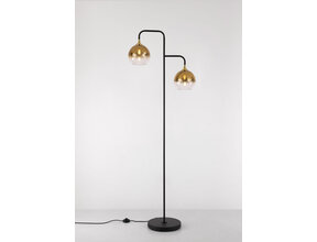 DAJANO 2 Stehleuchte, 2 × E27, Schwarz/Gold, ohne Schirme