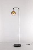 Artdelight DAJANO 1 Stehleuchte E27, Schwarz/Gold, ohne Schirm