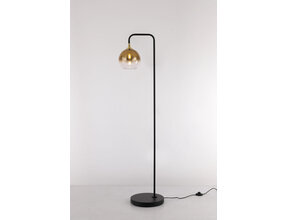 Artdelight DAJANO 1 Stehleuchte E27, Schwarz/Gold, ohne Schirm