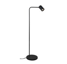 LED Stehleuchte Megano mit 1 Licht in Schwarz, GU10-Fassung (Leuchtmittel und Inserts separat erhältlich), max. 35W, Stahl, verstellbarer Spot, 25×25×135cm