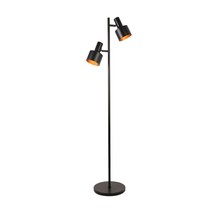 LED Stehleuchte Twinkle, E27-Fassung (Leuchtmittel separat erhältlich), max. 60W, Stahl, mit Schaltern auf den Reflektoren, 28×28×150cm – verfügbar in Weiß, Schwarz und Schwarz/Gold