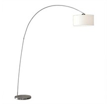 LED Stehleuchte Bow aus mattem Stahl – Moderne Bogenlampe für Innenräume, E27-Fassung, 200 cm Höhe