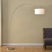 LED Stehleuchte Bow aus mattem Stahl – Moderne Bogenlampe für Innenräume, E27-Fassung, 200 cm Höhe