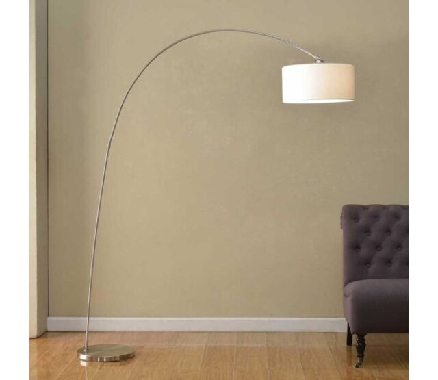 Artdelight BOW Bogenleuchte E27, Stahl matt, ohne Schirm