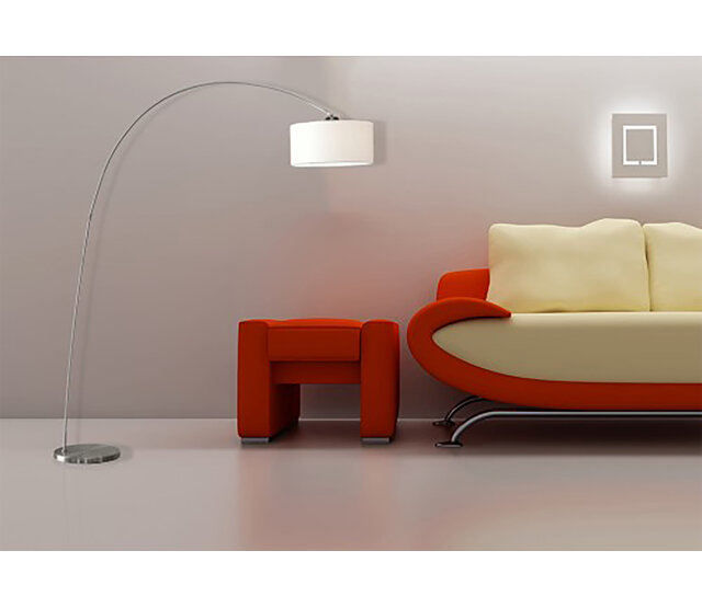 Artdelight BOW Bogenleuchte E27, Stahl matt, ohne Schirm
