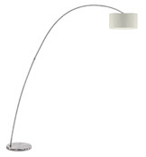 LED Stehleuchte Bow aus mattem Stahl – Moderne Bogenlampe für Innenräume, E27-Fassung, 200 cm Höhe