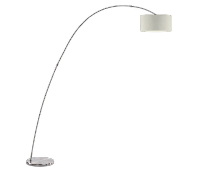 LED Stehleuchte Bow aus mattem Stahl – Moderne Bogenlampe für Innenräume, E27-Fassung, 200 cm Höhe
