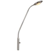 LED Stehleuchte UFO mit integriertem LED-Modul – 6,3W, 2700K, dimmbar, flexibler Arm, in Mat Stahl oder Schwarz