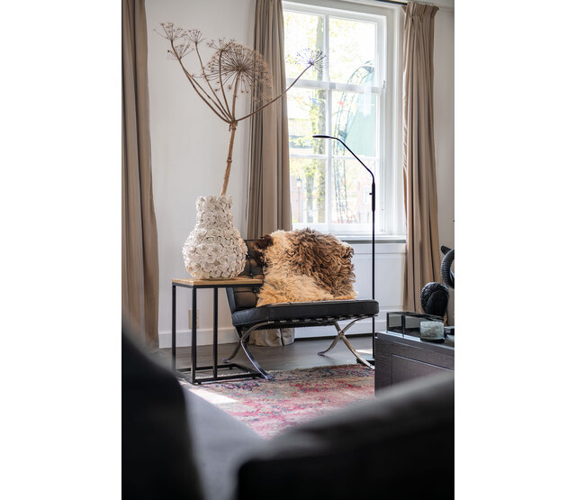 LED Stehleuchte UFO mit integriertem LED-Modul – 6,3W, 2700K, dimmbar, flexibler Arm, in Mat Stahl oder Schwarz