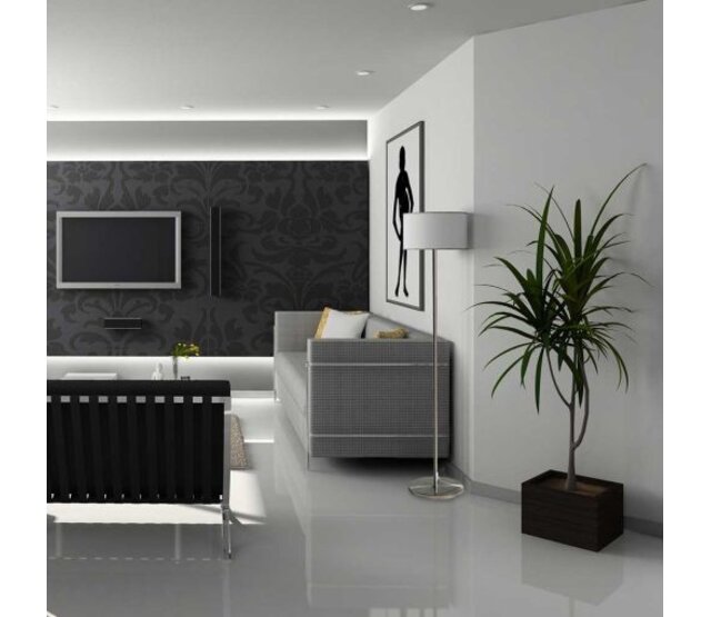 LED Stehleuchte TONDO aus Stahl – Modernes Design, E27-Fassung, 139 cm Höhe, in Mat Stahl oder Schwarz